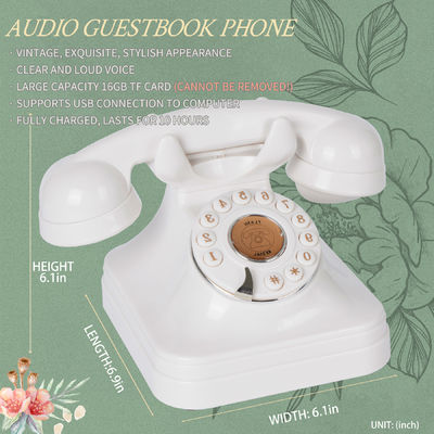 USB Recorder Guest Book لحظات ارزشمند 10 ساعت باتری تلفن صوتی کتاب مهمان