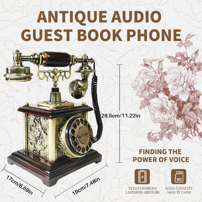 USB Rechargeable Phone Recording Wedding Guest Blessing Book Preservation Guestbook Phone ثبت تلفن قابل شارژ مجدد USB ثبت تلفن قابل شارژ مجدد USB ثبت تلفن قابل شارژ مجدد