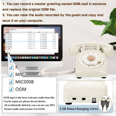 USB کتاب مهمان ایمیل صوتی روشن کتاب مهمان تلفن برای عروسی رویدادها
