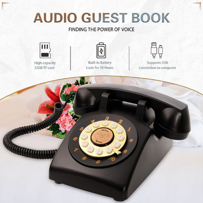 ایجاد خاطرات تلفن کتاب مهمان پلاستیکی 32GB 10 ساعت باتری آدیو کتاب مهمان تلفن