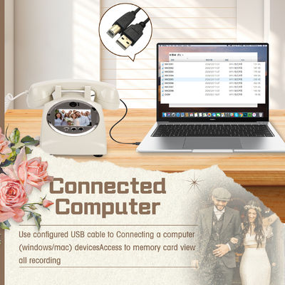 کتاب مهمان ویدئوی سفید پلاستیکی USB سازگار با تلفن کتاب مهمان برای دوش